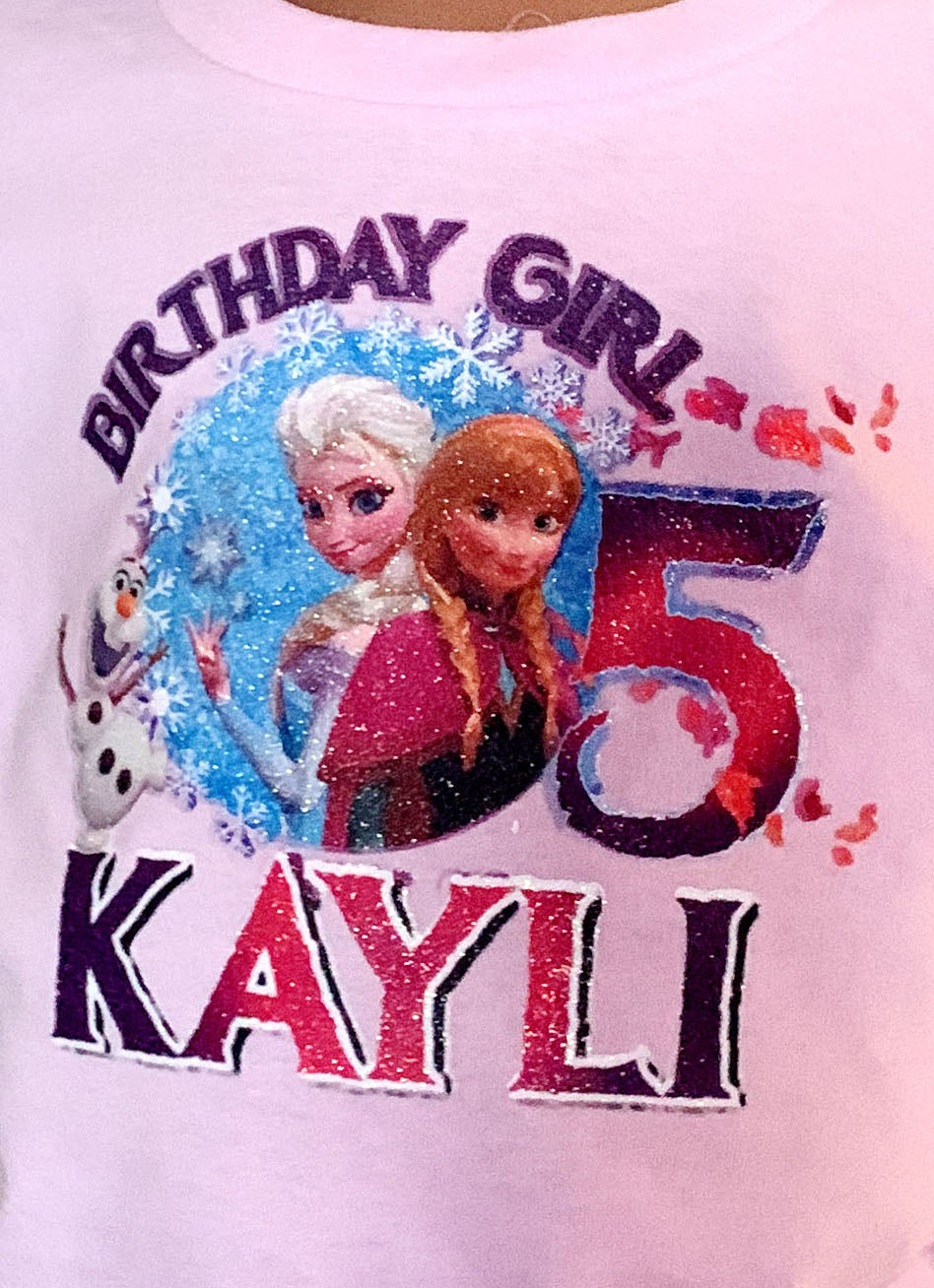 Frozen Personalised Birthday Shirt