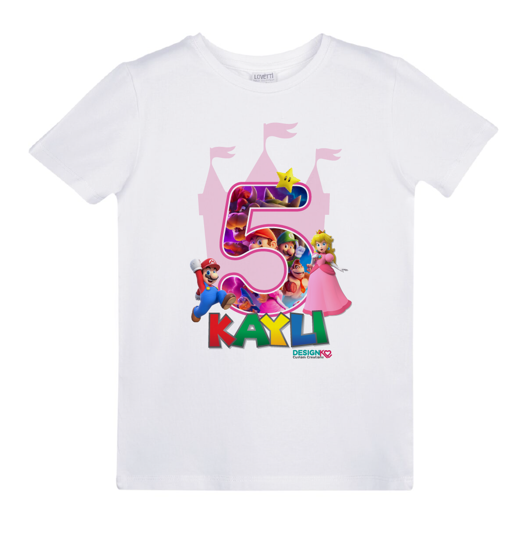 Super Mario Bros. - Personalised Birthday Shirt